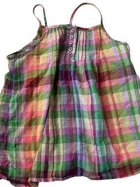 🎇🎆3for$9 GAPKids Multicolor Plaid tank top